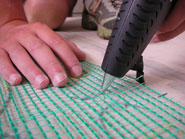 Electric Floor Heating Installation Gluing