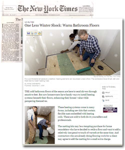 New York Times story on WarmlyYours Floor Heating