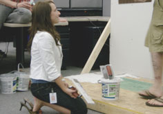 Lindsey Brown Assists with Radiant Floor Heating Install