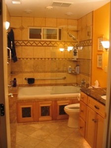 master bathroom after remodel with radiant heat