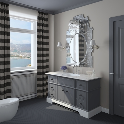 Grey has becoming a popular color choice in kitchens and bathrooms