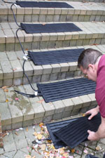 Chad Braker, WarmlyYours Tech Staff, Installing Stairway Heaters