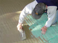 A correct radiant heat installation