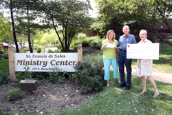 Handing over cheque 2 