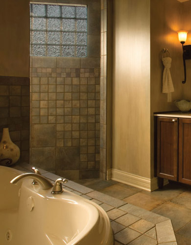 Smaller Bathroom Area with Heated Tile Floors